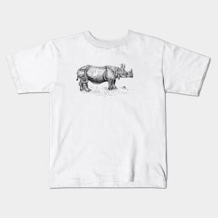 Rhinoceros staring out.... Kids T-Shirt